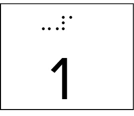 Taktile Handlaufbeschriftung, Layout: Zahlen, mit Braille- und Pyramidenschrift, Aluminium, eloxiert