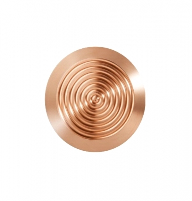 Noppe aus Bronze 35mm Durchmesser, mit Kreismuster innen