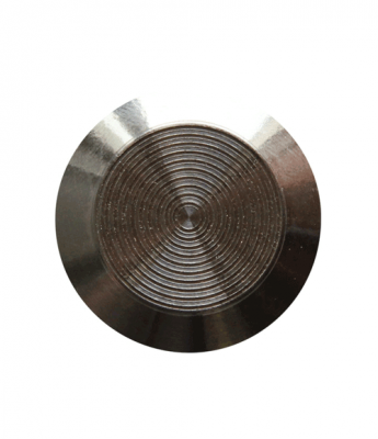 Noppe aus Edelstahl 25mm Durchmesser, mit Kreismuster innen
