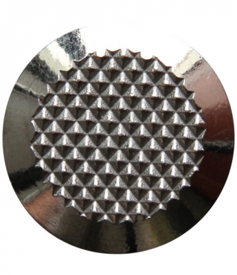 Noppe aus Edelstahl 35mm Durchmesser, mit Diamantprägung