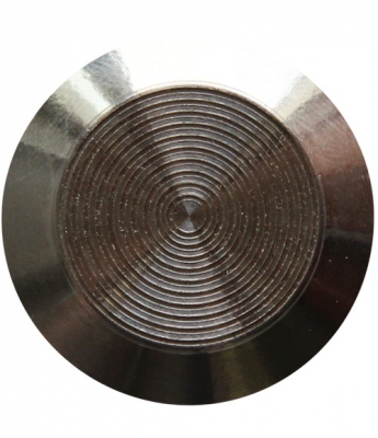 Noppe aus Edelstahl 35mm Durchmesser, mit Kreismuster innen
