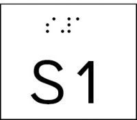 Individuelle taktile Handlaufschilder mit Braille- und Pyramidenschrift, Aluminium, eloxiert